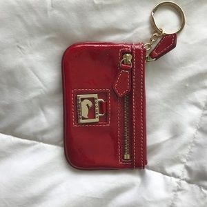 Dooney and Bourke red patent leather coin purse